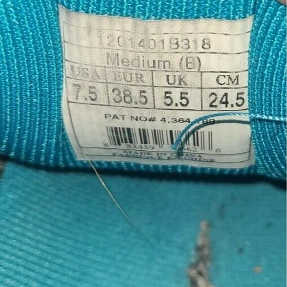 Brooks Addiction Womens 7.5 Athletic Running Comfort Training Shoes Silver Teal - Picture 4 of 4